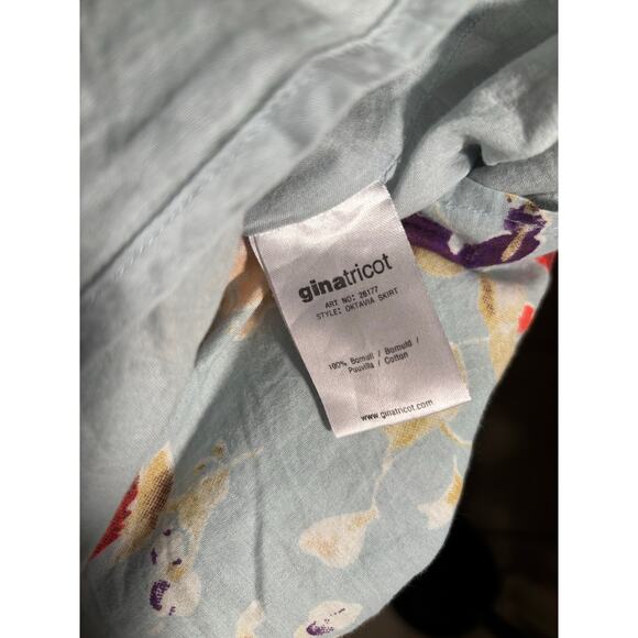 GINA TRICOT French Garden 100% Cotton Flounce skirt - Picture 5 of 7